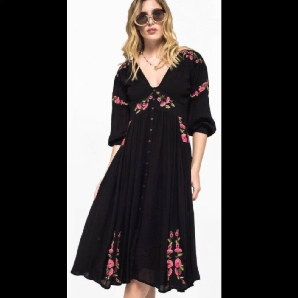 Free people day glow midi dress